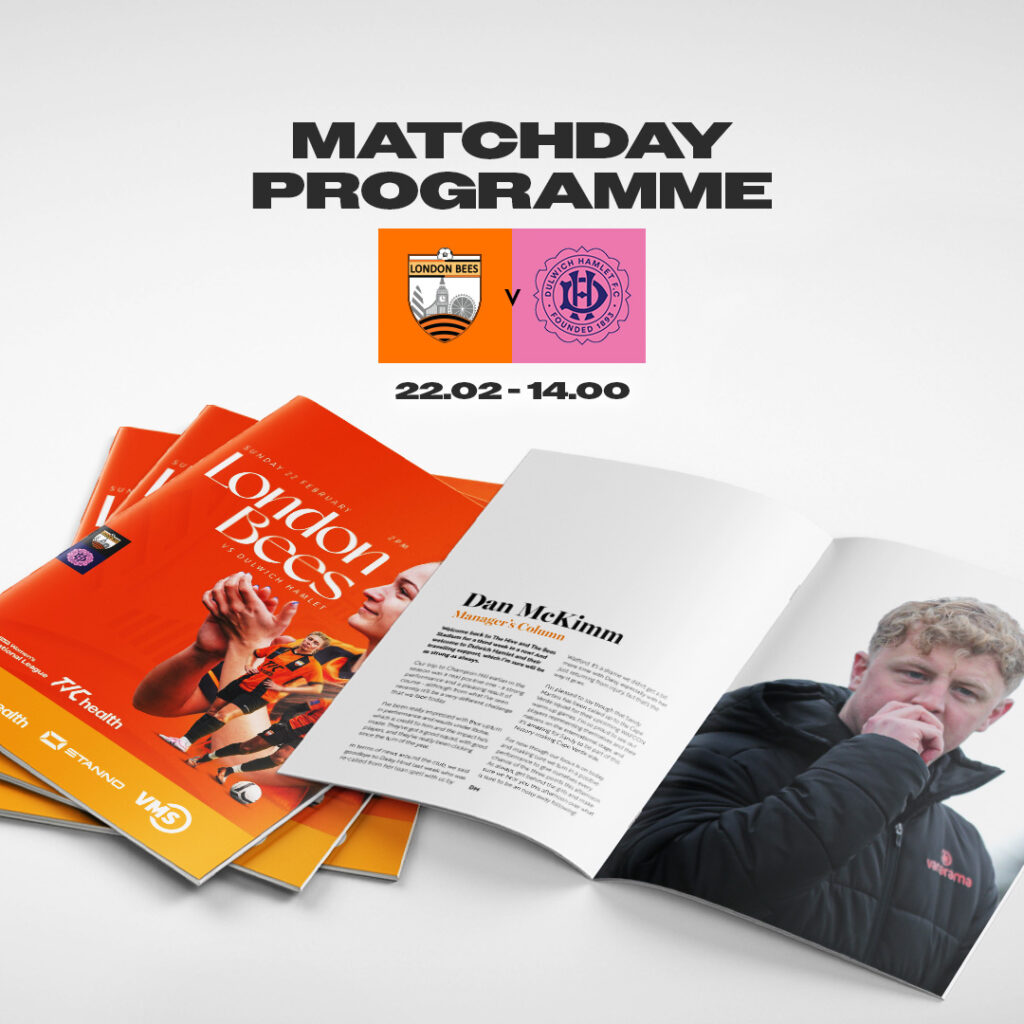 MATCHDAY PROGRAMME | LONDON BEES vs DULWICH HAMLET